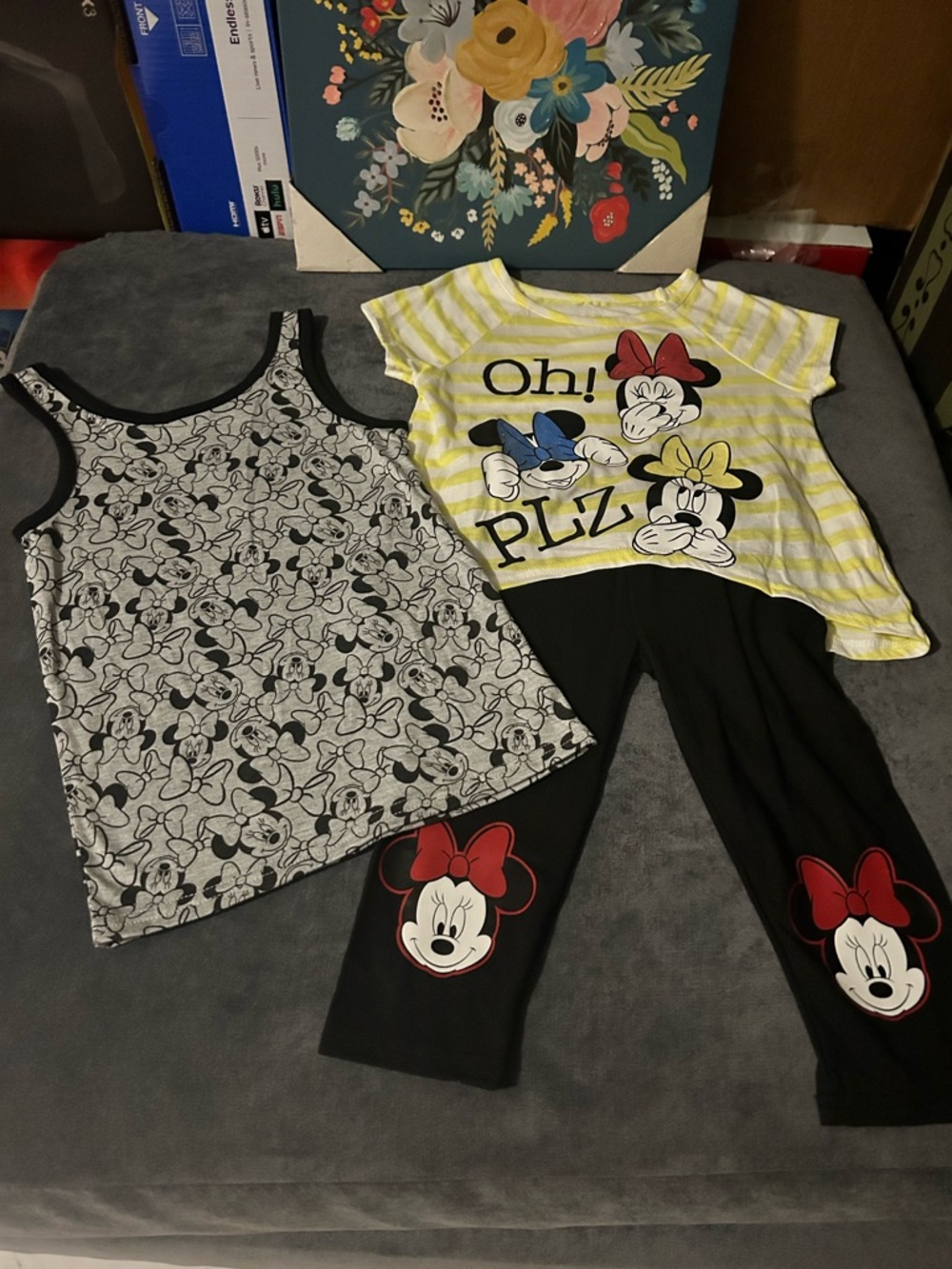 Disney Kids Minnie Set - Yellow, Black & Grey